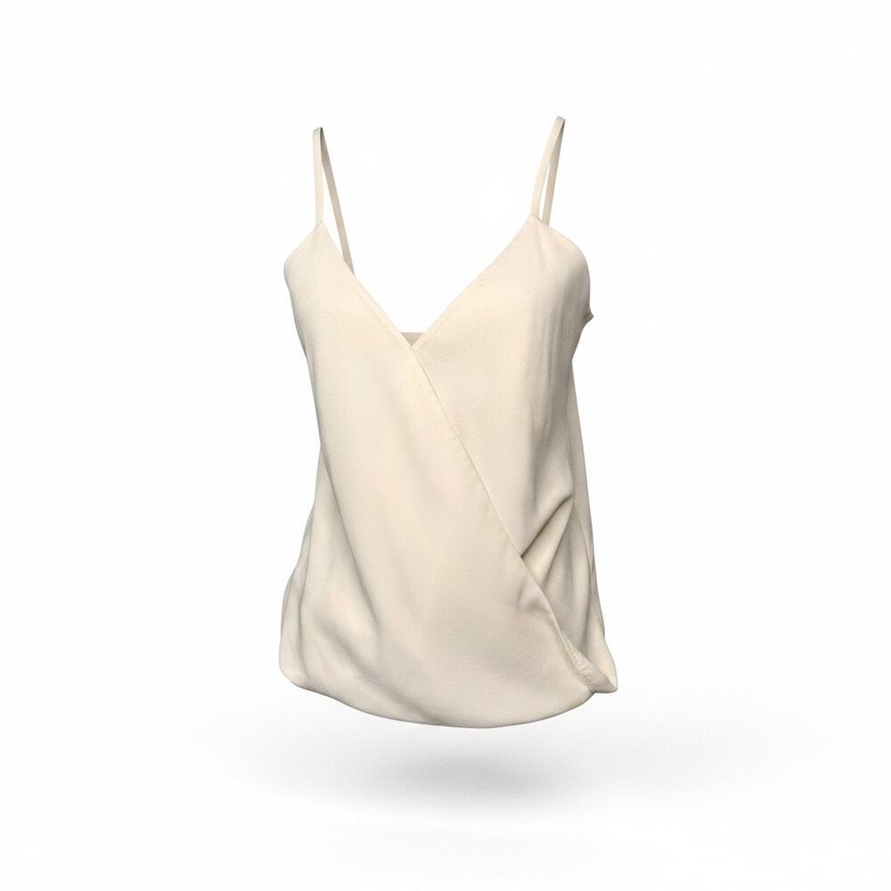 Veronica M. Top Women XS Strappy Camisole Cream Relaxed Minimalist Fluid Draped